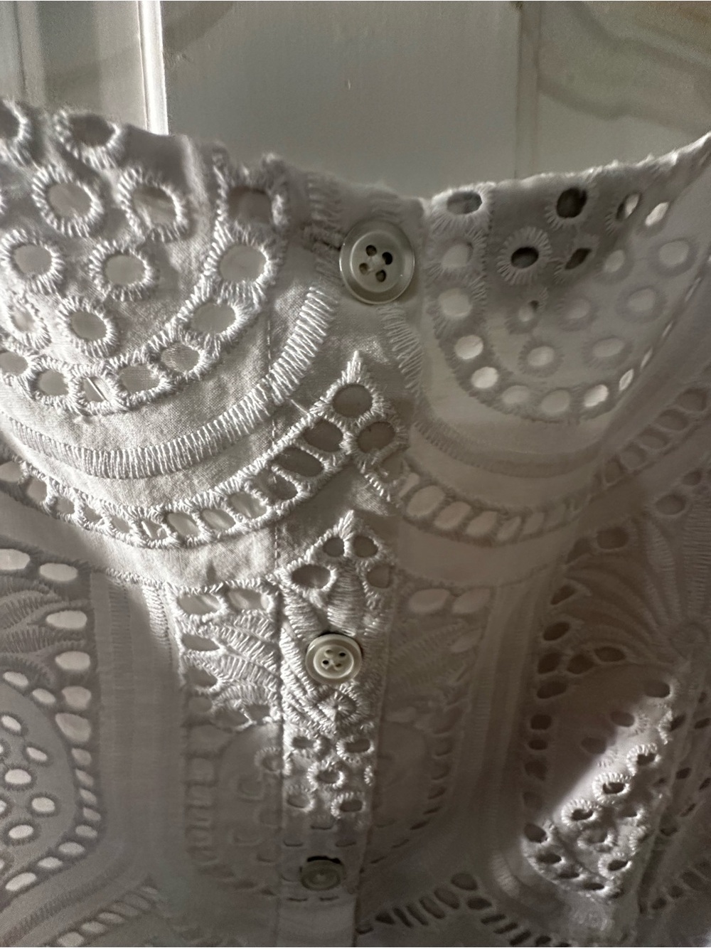 Talbots White Eyelet Sleeveless Camisole - Picture 7 of 9